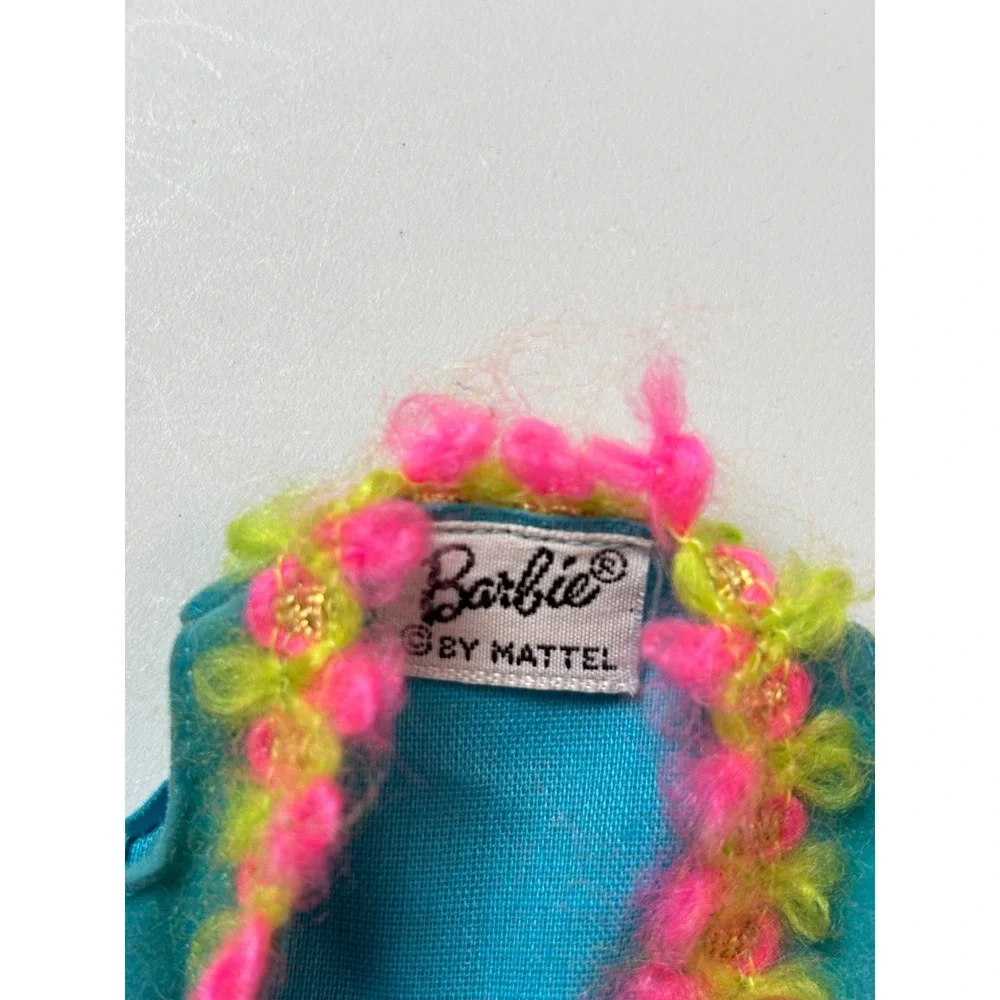 Barbie Doll Clothes Set OS Pink Teal Vintage Mod Outfit Shoes Vest Skirt Suit